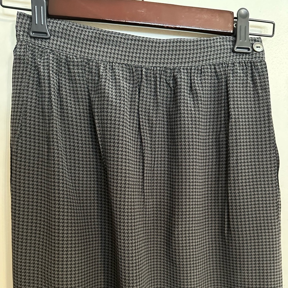 Vintage Carole Little St-Tropez W Silk Black/Gray Houndstooth 2-Piece Dress Sz 6 - Picture 14 of 16
